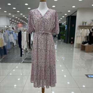 [숲]브이넥  플라워  롱 원피스 /OB5OPTLA_SH