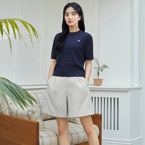 [폴햄]여성) 쿨링 리넨라이크 슬랙스 쇼츠 (PHF2PH2051)