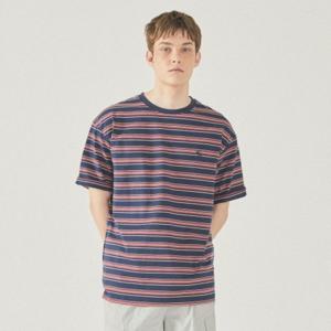 [후아유]남녀공용 Surf Bear Multi Stripe T-Shirt WHRSF2521U