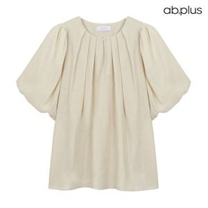 [ab.plus/신상] 핀턱 주름 퍼프 소매 반팔 블라우스 (LSZ2MB34A)