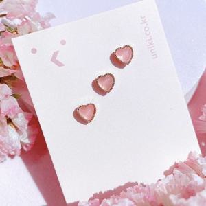 [에이치플러스몰](낱개판매) 핑크 빔 트라거스 이너컨츠 하트 피어싱