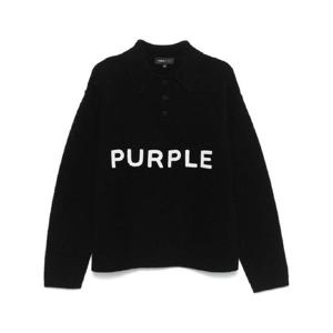 25 FW 퍼플브랜드 레터링 로고 니트 폴로 셔츠 M7033EWBB424 TP432363407