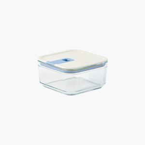 [네오플램]네오플램 퍼펙트씰M 유리 밀폐용기 진공 반찬통 냉동밥보관 냉장고 정리 용기 정사각 720ml