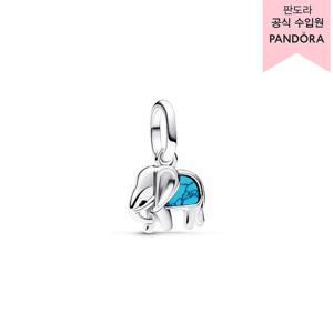[판도라(주얼리)][백화점 보증서 제공] 터쿼이즈 컬러드 엘리펀트 미니 댕글 참 793858C01