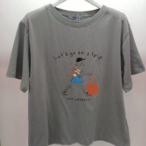 Destijl HC06 국내생산 면100 렛츠고 라운드 반팔 면티 D2523ts36G