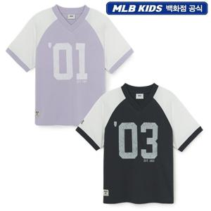 MLB키즈 STREET 숫자 라글란 반팔티셔츠 (7ATSB3753)