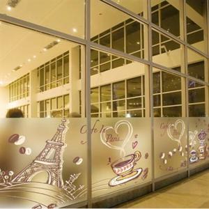 아트박스/낭만창고 dgcn107-카페인파리-무점착 반투명 창문 시트