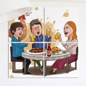 아트박스/꾸밈 ib420-멀티액자_개운하게치킨에맥주한잔