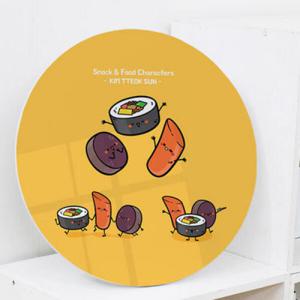 아트박스/꾸밈 id297-원형아크릴액자_음식캐릭터(분식)김밥