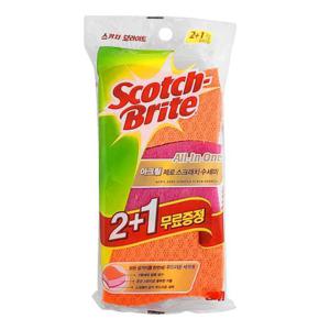 3M 올인원 아크릴 제로스크래치 수세미(2+1개)72x100