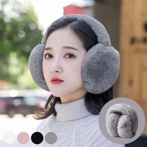 보들보들 겨울 포근한 털 좋은 귀마개 휴대하기 폴딩