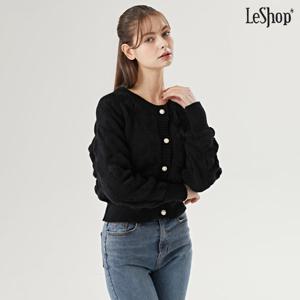 [르샵]페미닌 라운드 버튼 엠보 니트 가디건 (DN4CK021A)
