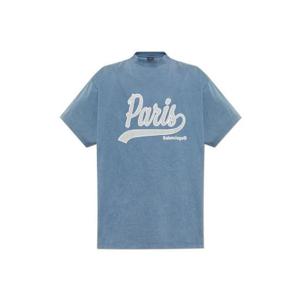 발렌시아가 Enjoy Paris 오버사이즈 티셔츠 787349TRVM1 9340 TP935974391
