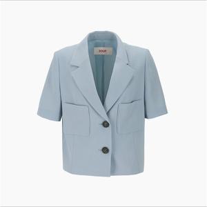 [숲]싱글 투버튼 크롭반팔자켓 SB5TJ80