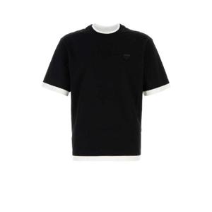 PRADA Black cotton t-shirt UJN912SWMO11CD F0967