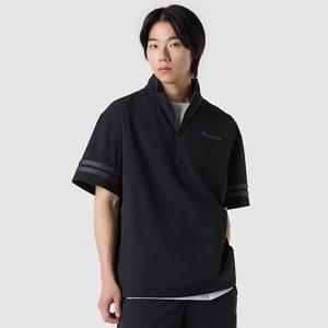 르꼬끄 공용 웨이브 선데이 에어닷 루즈핏 반팔 아노락 QQ223SJK63_BLK