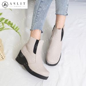 [애슬릿] 국내 생산 여성 통굽 첼시 앵클 부츠 7cm