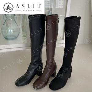 [애슬릿] 데일리 뒷 지퍼 여자 삭스 스판 롱 부츠 5cm