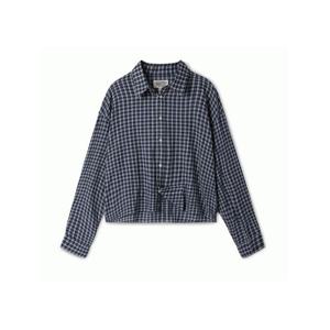 [후아유] 여성용 루즈핏 크롭 체크 셔츠 / Loose Fit Crop Check Shirts WHYAF4896F