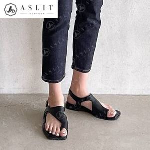 [애슬릿] 엄지 쪼리 여성 슬링백 여름 플랫 샌들 2cm
