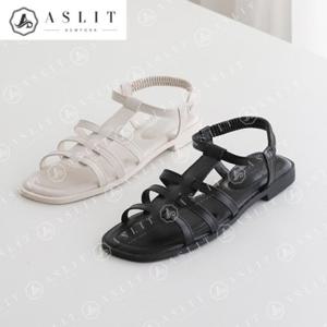 [애슬릿] 스퀘어 삼선 T 스트랩 여자 여름 밴딩 샌들