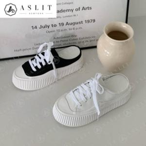 [애슬릿] 데일리 오버솔 여성 뮬 스니커즈 블로퍼 4cm