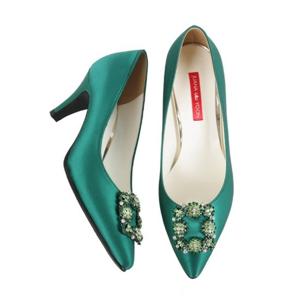 [쥬아나윤] 쥬아나윤 사각 큐빅 스틸레토 펌프스 힐 수제화