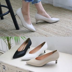 [애슬릿] 소가죽 여성 펌프스 스틸레토 힐 5cm