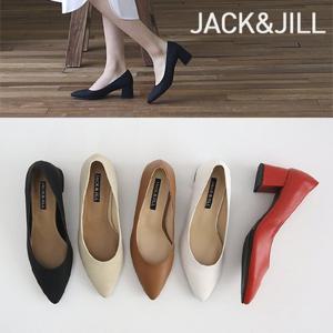 잭앤질 5cm 누벅 뾰족코 펌프스(J1545)