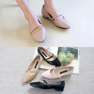 [애슬릿] 메리제인 스틸레토 플랫 슈즈 1.5cm