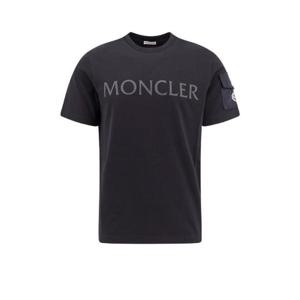 Moncler 로고 프린트 크루넥 티셔츠 0918C000238390T 999 TP935799586