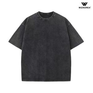 남자 오버핏 빈티지 워싱 반팔티 레트로 루즈핏 무지 티셔츠 WI066T