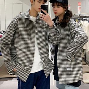 체크 남방 셔츠 커플옷 오버핏 와이셔츠 1컬러 남자남방셔츠 남자체크남방 남성남방셔츠긴팔 남자와이셔츠 남성봄남방 남자난방 남자청남방 청남방남성