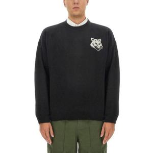 메종키츠네 스웨터 LM00819KT1063 BLACK Black