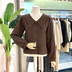 [파르베]  F23C44749_골드볼 빅카라 블라우스