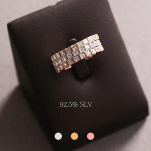 아트박스/폭스타일 (실버) 비긴 큐빅 반지