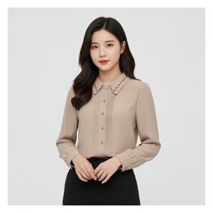 [조이너스][조이너스]펀칭 카라 블라우스-JF22RB1001406A