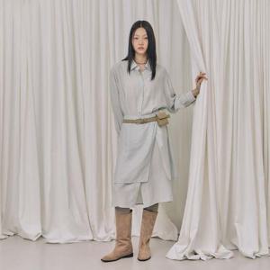 [랩]셔츠 롱 레이어드 원피스(AR3WO863)