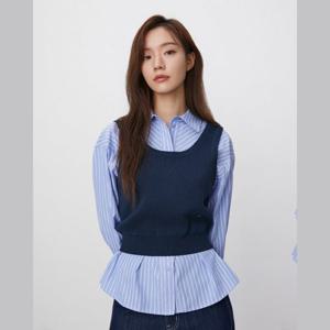 플라스틱아일랜드  (PR3KV861) 투웨이 니트 베스트