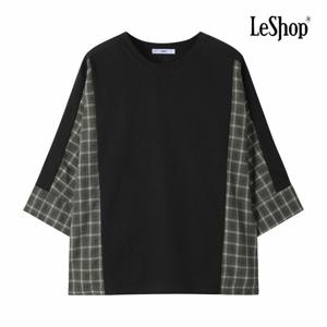 [르샵] 사이드 체크 배색 스판 티셔츠 (BP8TS009A)