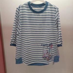 Latium HC06 국내생산 스판 스트라이프 7부 깔끔한 데일리 라운드 티셔츠 T2553ts01
