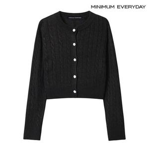 [미니멈]미니멈 에브리데이 꽈배기 라운드 크롭 니트 가디건  EB3CK013D