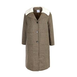 [레코브](레코브) 울혼방뽀글이카라체크 코트(LK61CZCT503X)