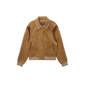 [게스(진)]여성 면벨벳 바시티 자켓 YO4W1890