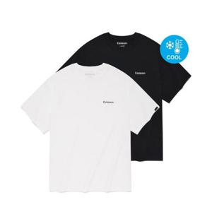 M 커버낫반팔티 CQK CO2402STE2-BK 엑티브 티셔츠 Black White