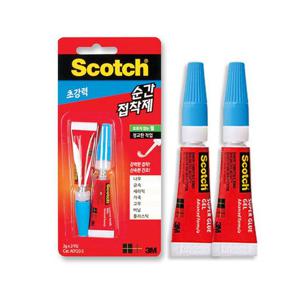 3M 스카치 순간접착제 초강력 젤형 2g 2개입 AD122-2