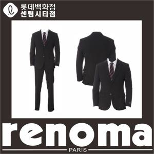 [레노마캐주얼][정장세트]남성정장 25년가을겨울 무지 스판 2버턴 정장(블랙) RRCISJ41A-CTKM1