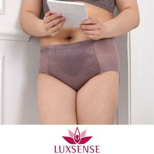 (럭센스)도트 빅사이즈 햄라인 여성 삼각 팬티