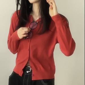 [라이니]유넥 베이직 슬림핏 가을 니트 가디건 ou-4160c