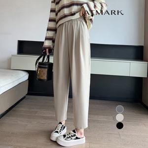 ATMARK (77까지)9부솔리드핀턱밴딩팬츠_AA56PT010G